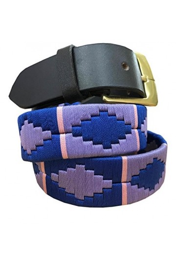 CARLOS DIAZ Ceinture Unisexe en Cuir Marron Premium Pour Hommes pour Femmes Polo de Créateur Brodé 90 cm / 34-36 Inches 