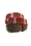 CARLOS DIAZ Ceinture Unisexe en Cuir Marron Premium Pour Hommes pour Femmes Polo de Créateur Brodé 105 cm / 42-44 Inches 