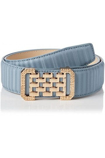 Anthoni Crown Ledergürtel Ceinture, Bleu Ciel, 75 Femme