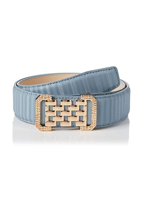 Anthoni Crown Ledergürtel Ceinture, Bleu Ciel, 75 Femme
