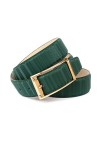 Anthoni Crown Ledergürtel Ceinture, Grün, 105 Femme