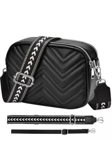 ONEKERUN Sac Bandoulière Femme, Sacs à Main Portés Épaule en PU Cuir Petit Sac a Main Bandoulieres avec 4 Poches Zippé,4 Fent