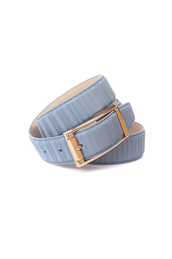 Anthoni Crown Ledergürtel Ceinture, Himmelblau, 105 Femme
