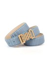 Anthoni Crown Ledergürtel Ceinture, Himmelblau, 105 Femme