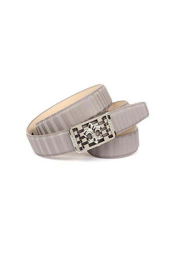 Anthoni Crown Ledergürtel Ceinture, Noir, 95 cm Femme