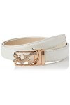 Anthoni Crown Ledergürtel Ceinture, Weiß, 90 Femme