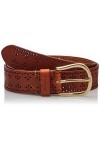 Wrangler Perforated Belt Ceinture, Cognac, W85 / L00 aux Femmes