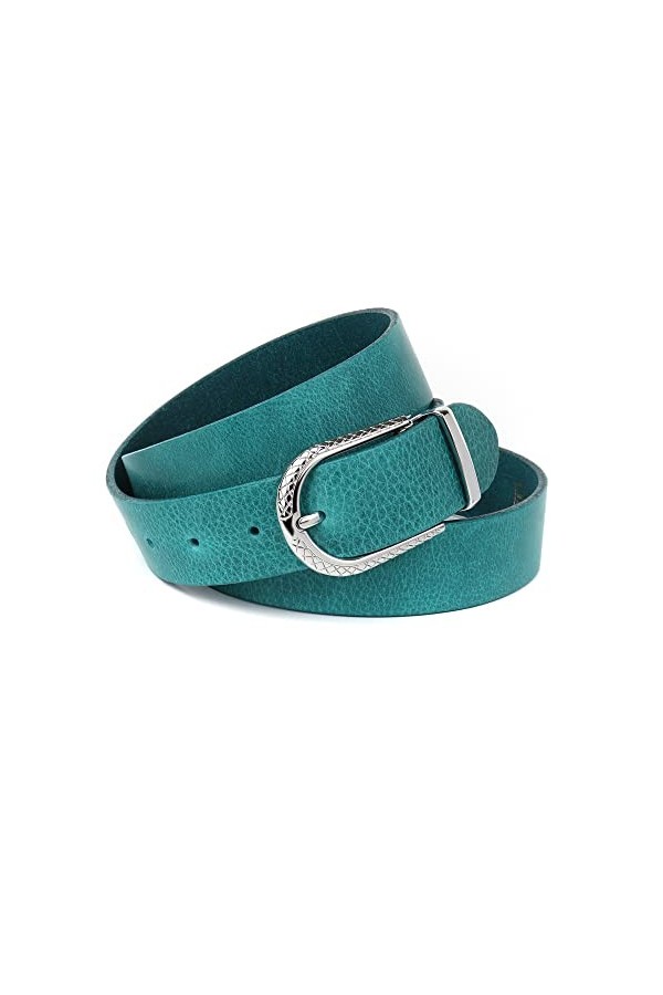 Anthoni Crown Ledergürtel Ceinture, Petrol, 85 Femme