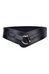 Ceinture en cuir pour femme - Large ceinture élastique - Ceinture extensible - Ceinture corset