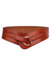 Ceinture en cuir pour femme - Large ceinture élastique - Ceinture extensible - Ceinture corset