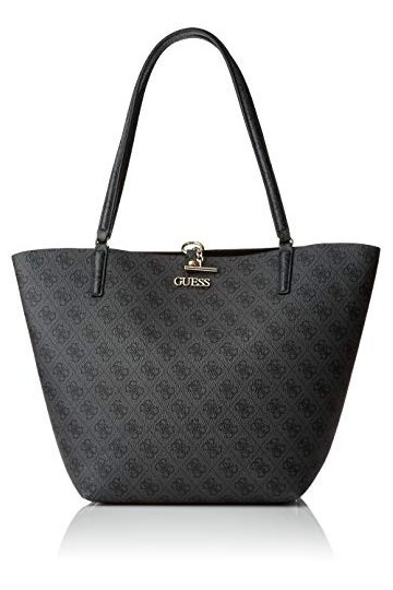 Guess Alby Toggle Tote, Sac Femme, Coal/Black, Size One