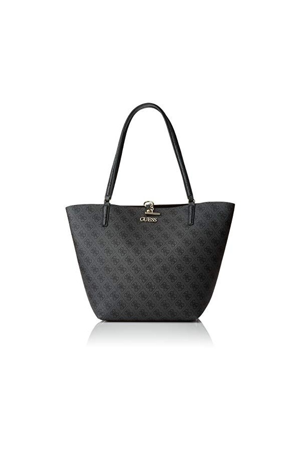 Guess Alby Toggle Tote, Sac Femme, Coal/Black, Size One