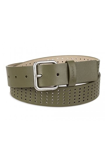 Dickies Ceinture d contract e en cuir perfor pour femme, olive, M