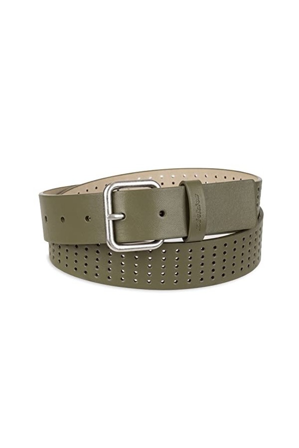 Dickies Ceinture d contract e en cuir perfor pour femme, olive, M