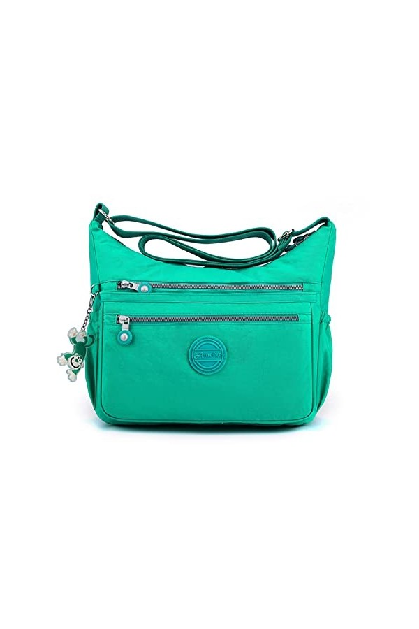 MeCooler Sac bandoulière Imperméable Sac Besace Loisir Sac Porté épaule Léger Femme Sacoche de Cours Sport Sac à Main pour Éc