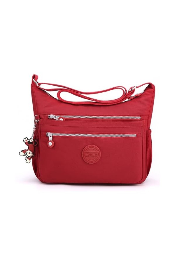 MeCooler Sac bandoulière Imperméable Sac Besace Loisir Sac Porté épaule Léger Femme Sacoche de Cours Sport Sac à Main pour Éc