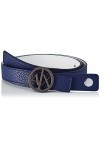 Armani Exchange Logo Rond réversible Ceinture, Bleu, 95 cm Femme