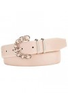 Steve Madden Womens Chain-Buckle Belt Light Pink, Large 