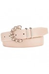 Steve Madden Womens Chain-Buckle Belt Pastel Blue, XL 