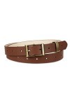 Jessica Simpson Womens Adjustable Perforated Waist Belt with Holes Tan, Size Small 