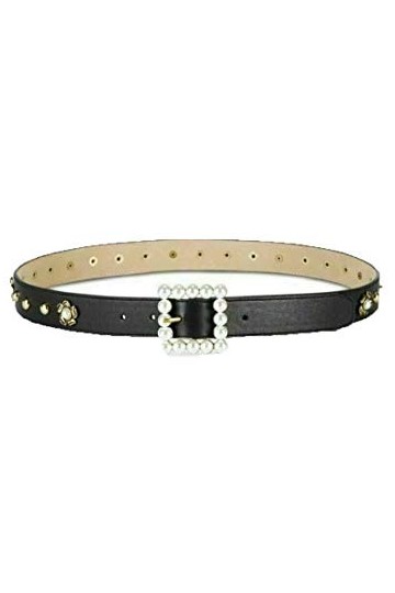 Steve Madden Ceinture imitation perle Noir Taille L