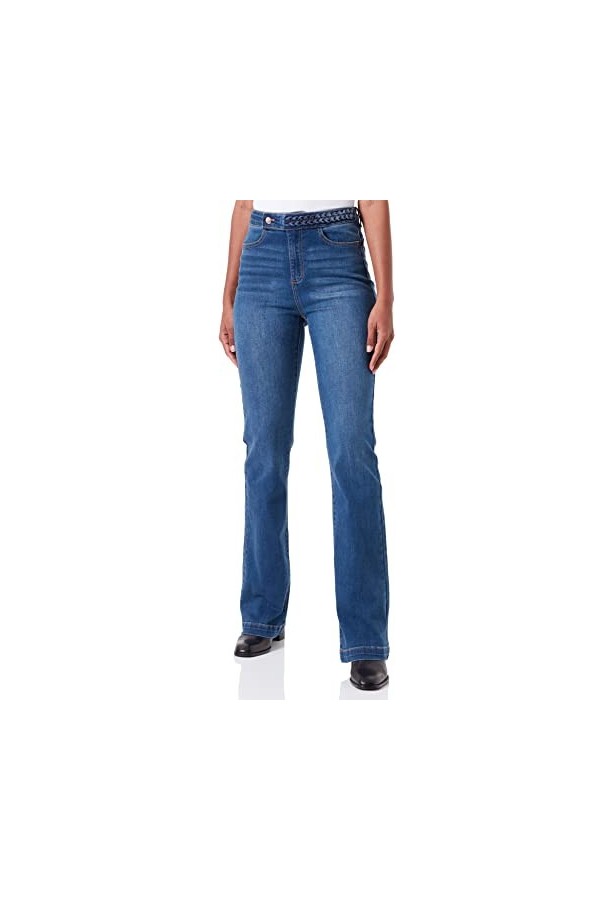 Morgan détails Tresse Ceinture 222-PKELY, Jean Stone, 42 Femme