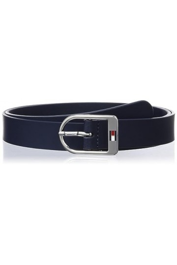 TOMMY HILFIGER Essential Flag Silver 2.5 Ceintures, Space Blue, 80 Femme