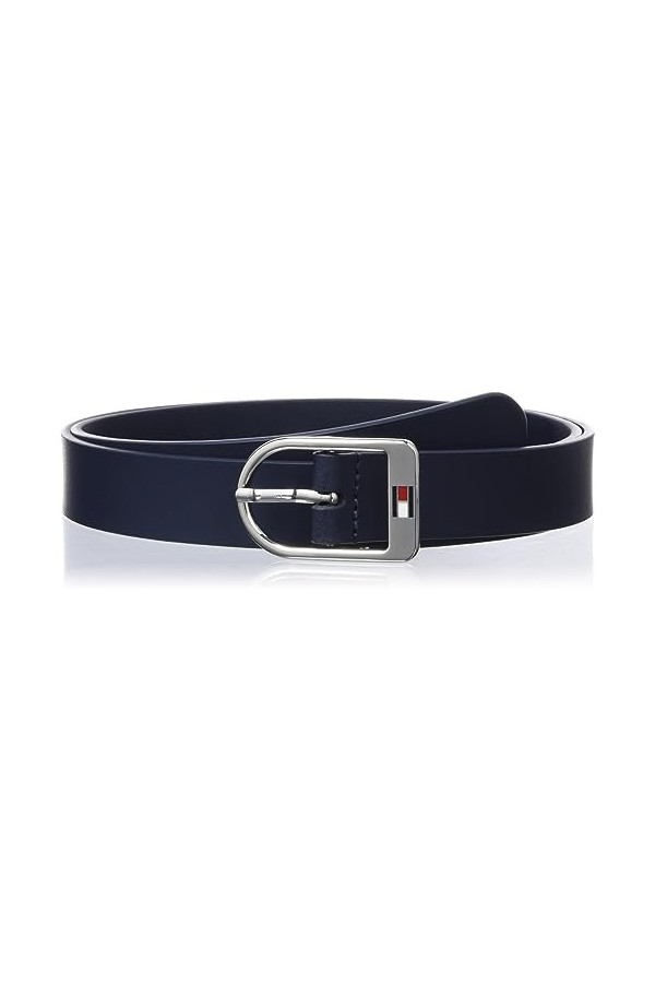 TOMMY HILFIGER Essential Flag Silver 2.5 Ceintures, Space Blue, 80 Femme