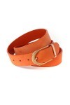 Anthoni Crown Ledergürtel Ceinture, Orange, 90 Femme