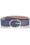 Brax Veloursledergürtel Mit Schimmer Ceinture, Bleu Indigo 23 , 105 Taille Fabricant: 90 Femme