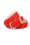Anthoni Crown Ledergürtel Ceinture, Rot, 90 Femme