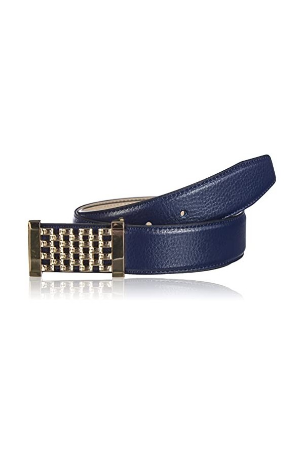 Anthoni Crown 30/4/4NTT80BL-80 Ceinture, Bleu, 80 cm Femme