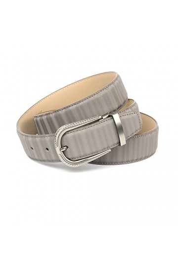 Anthoni Crown Ledergürtel Ceinture, Gris, 95 cm Femme