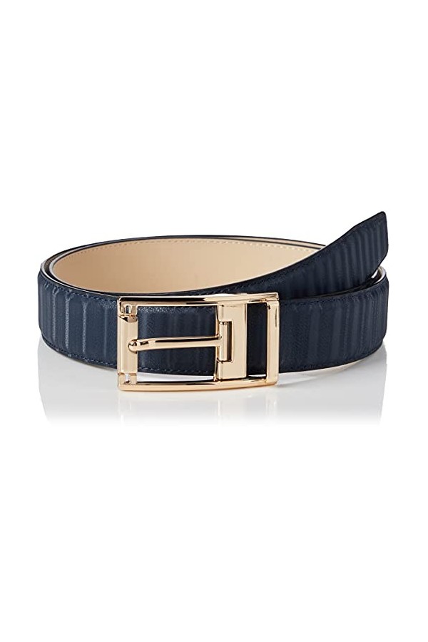 Anthoni Crown Ledergürtel Ceinture, Bleu Foncé, 105 Femme