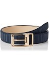 Anthoni Crown Ledergürtel Ceinture, Bleu Foncé, 105 Femme