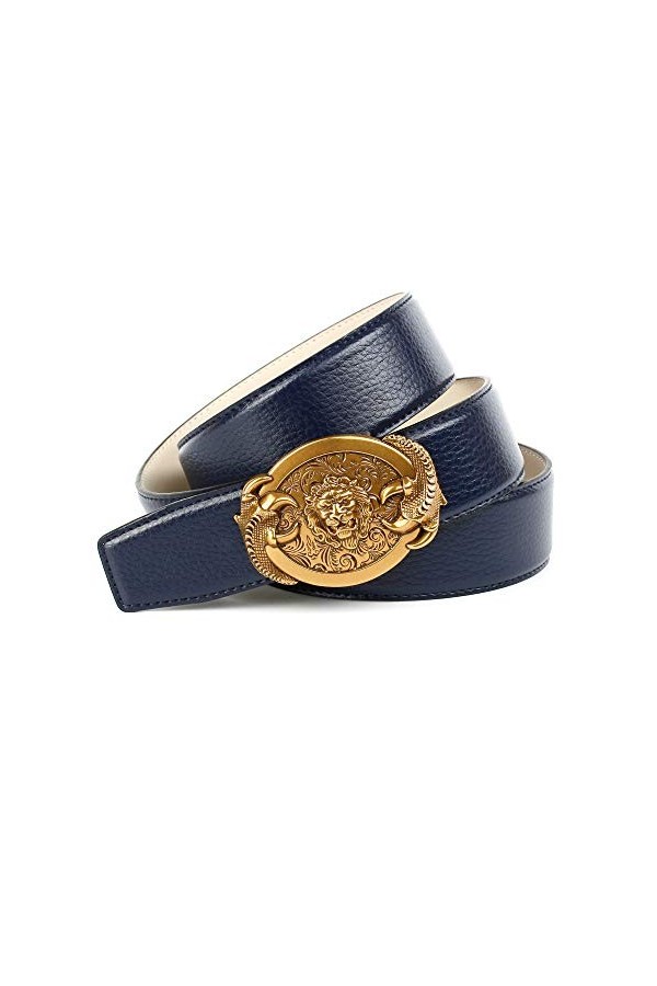 Anthoni Crown Ledergürtel Ceinture, Dunkelblau, 100 Femme