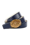 Anthoni Crown Ledergürtel Ceinture, Dunkelblau, 100 Femme