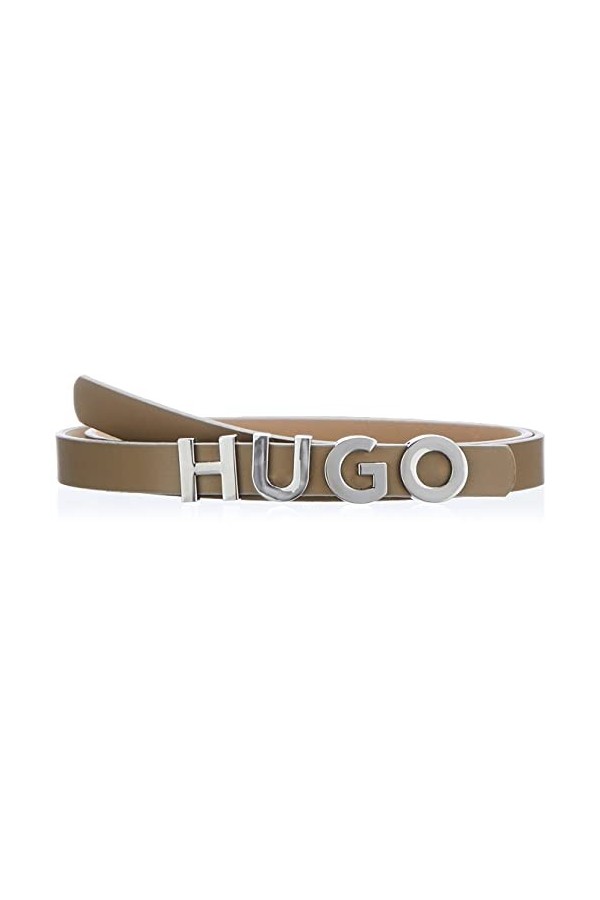 HUGO Ceinture Zula 1,5 cm, Beige foncé 259, 80 cm Femme