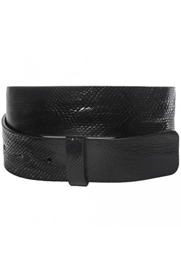 Luca Kayz Siena Classic Siena Ceinture de rechange en cuir Noir 4 cm, Noir , taille 100 cm