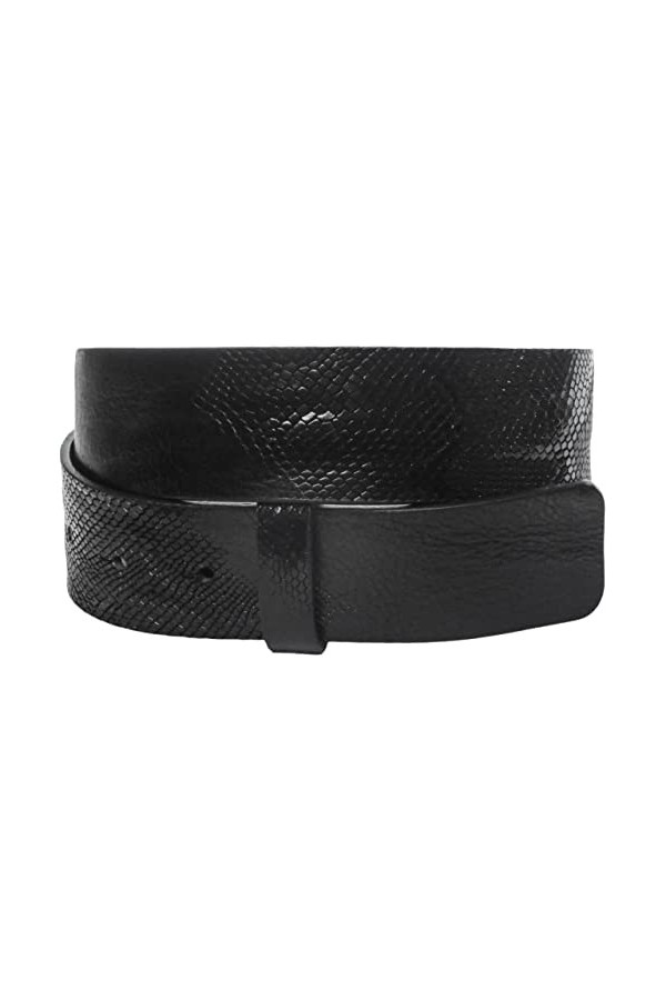 Luca Kayz Siena Classic Siena Ceinture de rechange en cuir Noir 4 cm, Noir , taille 100 cm