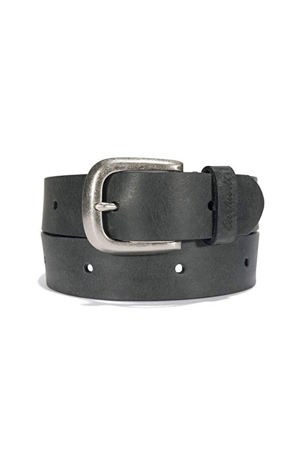 Carhartt Ceinture en cuir tanné continu pour femme, Noir, L