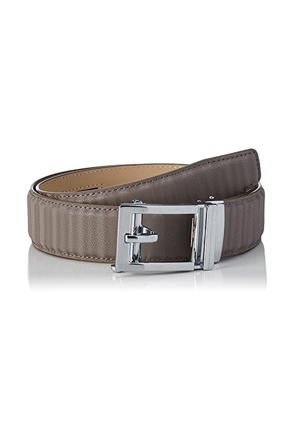 Anthoni Crown Ledergürtel Ceinture, Gris, 80 cm Femme