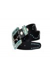 JF-Reitsport Western Style Rhinestone Belt 32 inches Cowboy Cowgirl Unisex, Black