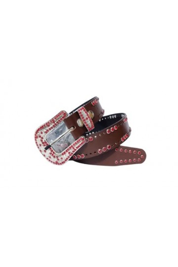 JF-Reitsport Western Style Rhinestone Belt 32 inches Cowboy Cowgirl Unisex, Black