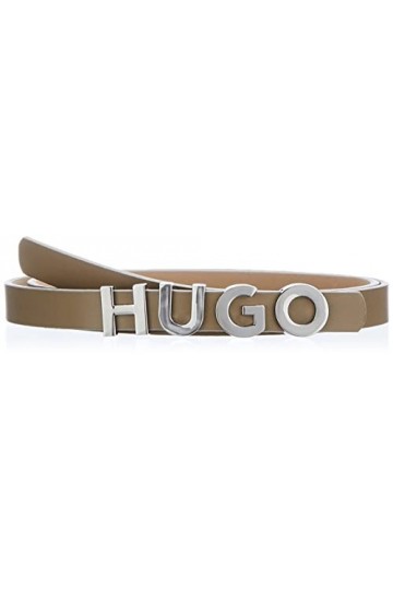 HUGO Zula Belt 1,5cm Ceinture, Beige foncé 259, 55 Femme