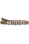 HUGO Zula Belt 1,5cm Ceinture, Beige foncé 259, 55 Femme