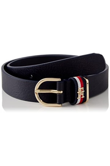 Tommy Hilfiger Ceinture Femme TH Timeless 2.5 Corp Ceinture Cuir, Ecru Feather White , 80