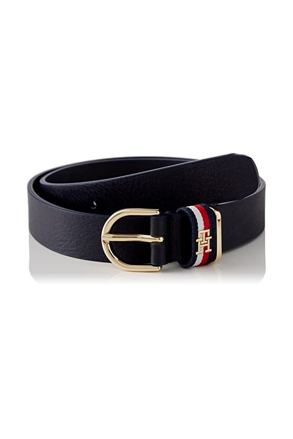 Tommy Hilfiger Ceinture Femme TH Timeless 2.5 Corp Ceinture Cuir, Ecru Feather White , 80