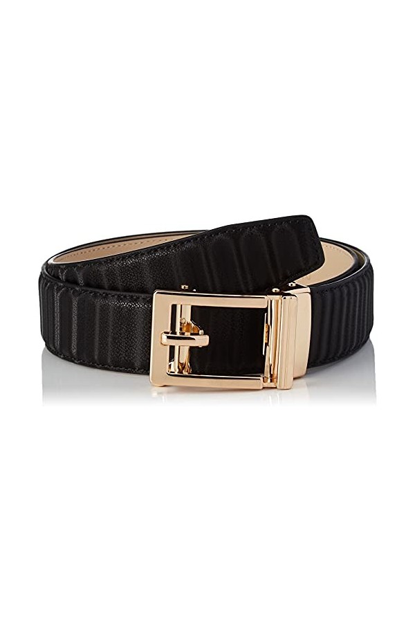 Anthoni Crown Ledergürtel Ceinture, Noir, 85 cm Femme