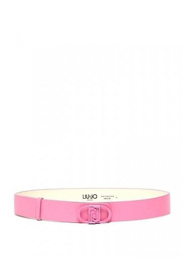 LIU JO Ceinture écologique en PU Boucle avec logo amovible à emboîtement Dimensions : 19 x 3,5 cm Violet LAMPON 72627, Frambo